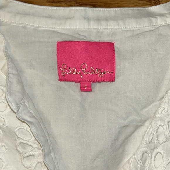 Lilly Pulitzer Bekah dress. White eyelet size small. Like new condition - Picture 3 of 7